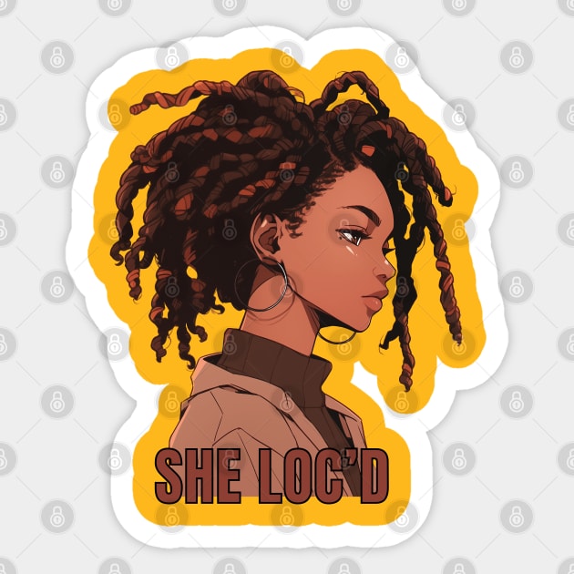 She Loc'd Sticker by UrbanLifeApparel